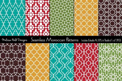 Seamless Moroccan Patterns Graphic Design Pattern Moroccan Pattern