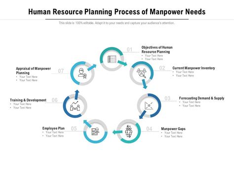 Human Resource Planning Process Of Manpower Needs Powerpoint Slide