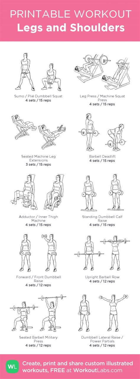 Legs And Shoulders My Custom Workout Created At Click