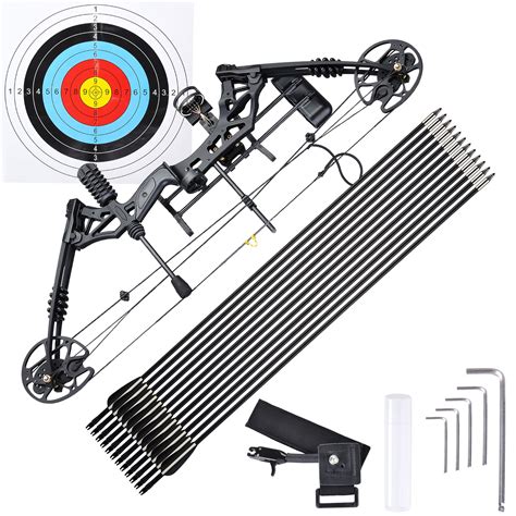 Yescom Archery Hunting Compound Bow Kit Right Hand W 12pcs Carbon