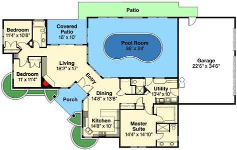 Striking Home Plan With Indoor Pool 72402da Architectural Designs