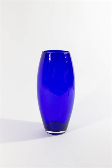 Large Cobalt Blue Vase Handmade In Poland Etsy