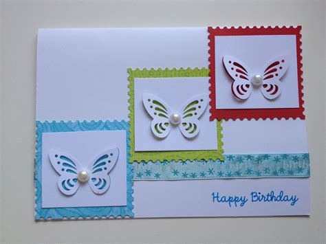 Butterfly Birthday Card Handmade Creative Cards