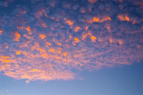 Stunning Orange Altocumulus Clouds At Sunset Sunrise Amazing