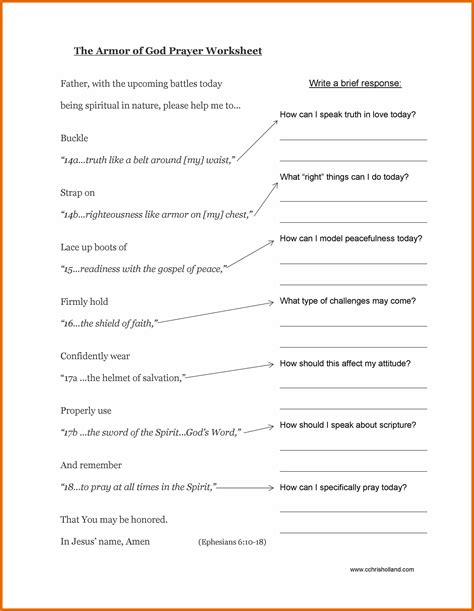 Bible Study Worksheets For Youth