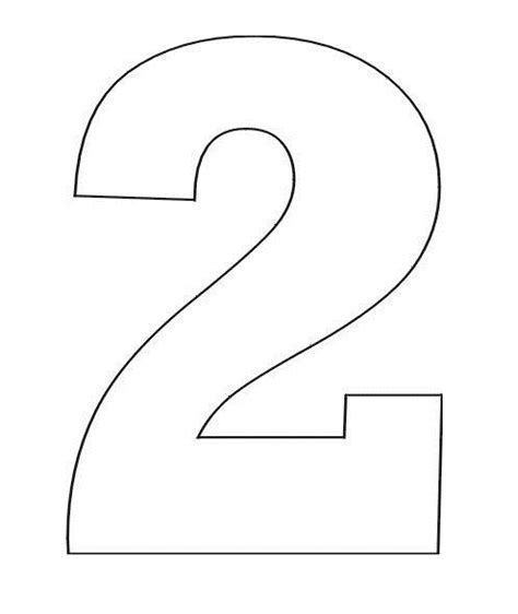 2 In Number Stencil Clipart Best