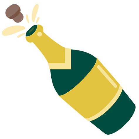 Bottle With Popping Cork Emoji Clipart Free Download Transparent Png