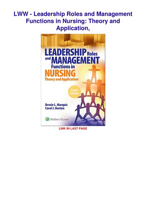 Ppt Downloadpdf Lww Leadership Roles And Management Functions In
