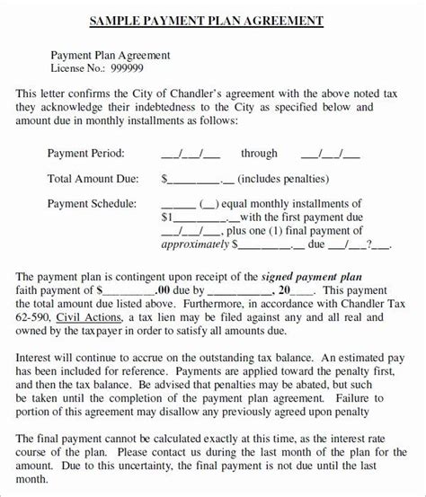 Installment Payment Plan Agreement Template Unique Installment