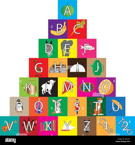 Colorful Printable Alphabet Block Letters