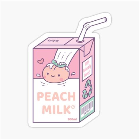 Choose from thousands of designs or make your own today! Peach Milk Stickers | Redbubble