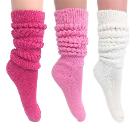 Awsamerican Made Womens Extra Long Heavy Slouch Socks Knee High Size