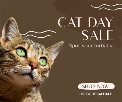 Cat Day Sale Facebook Post Brandcrowd Facebook Post Maker
