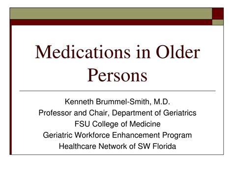 Ppt Medications In Older Persons Powerpoint Presentation Free