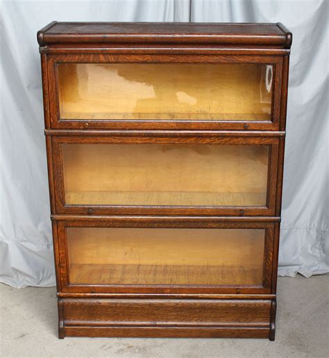 Bargain Johns Antiques Antique Oak Barrister Bookcase 3 Stacking