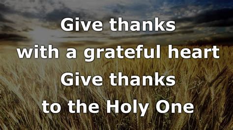 Give Thanks With A Grateful Heart Instrumental Youtube
