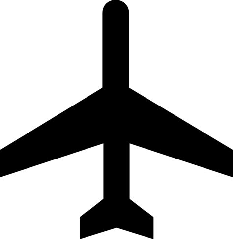 Public Domain Clip Art Image Illustration Of An Airplane Silhouette