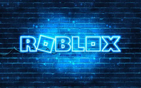 Indir Duvar Kağıdı Roblox Mavi Logo 4k Mavi Tuğla Duvar Roblox
