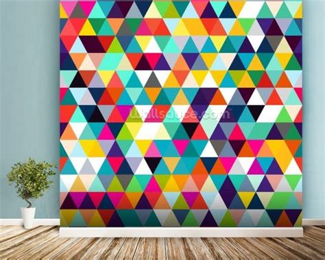Mosaic Triangles Wallpaper Wallsauce Uk Mural