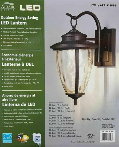 Altair Lighting Al 2161 Outdoor Led Lantern For Sale Online Ebay