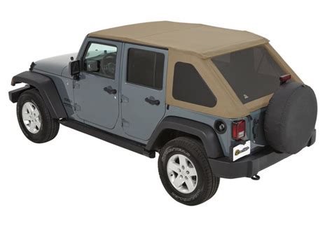 👉bestop Jeep Jk Unlimited Soft Top Trektop Nx Twill 07 17 Jeep Wrangler