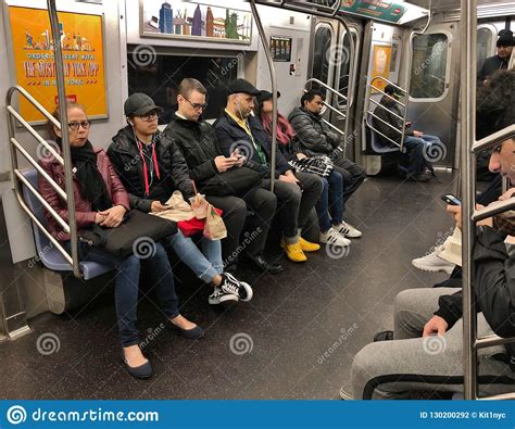 Nyc People Riding The Subway Transit Mta Transportation City Commute