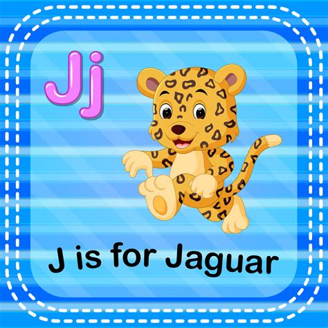 Flashcard Letter J Is For Jaguar 10287401 Vector Art At Vecteezy