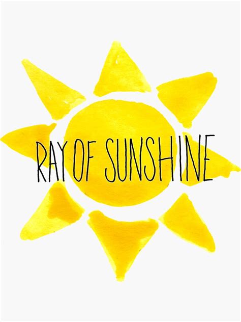 Ray Of Sunshine Sticker For Sale By Kimberlywiilson Redbubble