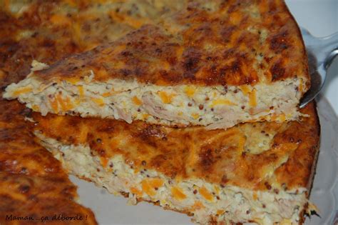 Quiche sans pâte au thon et moutarde à lancienne