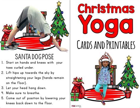 Free Printable Christmas Yoga Cards