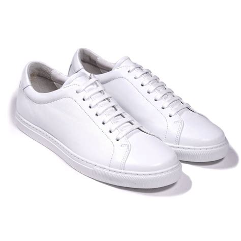 Tennis Trainer Low Monochrome White White Sneakers Men White Shoes