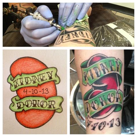 Kidney Donor Tattoo Ideas Organ Tattoo Donor Kidney Donation Tattoos