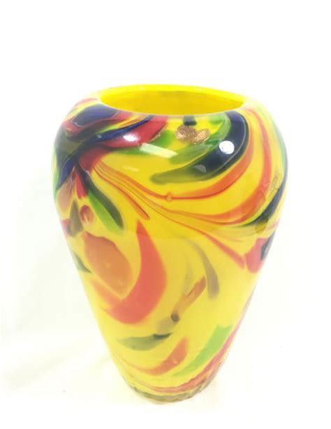 Sold Price Vintage Murano Multi Color Swirl Vase November 5 0115 6 30 Pm Est