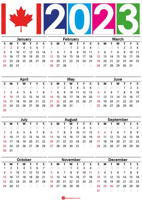 Free Printable Calendar 2023 Canada Printable World Holiday