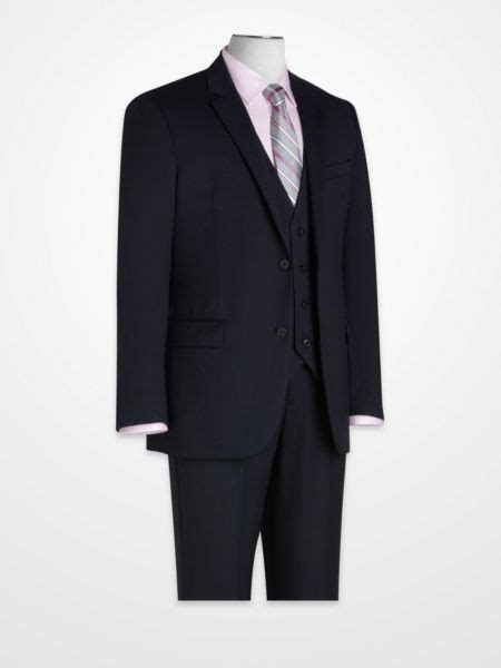 Men's wear coat suit is a western formal outfit which comes in various fabrics and types. Linea Uomo Navy Vested Suit | K&G Fashion Superstore ...