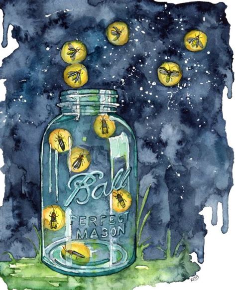 Pin By Robbin Gibson On Art Secret Firefly Art Fireflies In A Jar