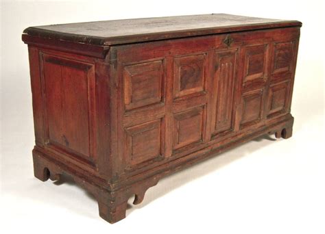 Architectural American Southern Carved Blanket Chest Circa 1780