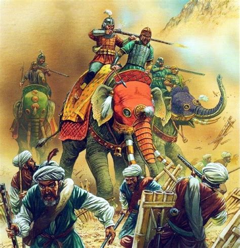 India 17th Century War Elephant History Ancient Warfare