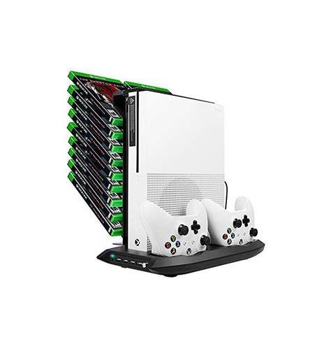 Xbox One S Vertical Stand Cooling Fan Controller Charging Jannah Games