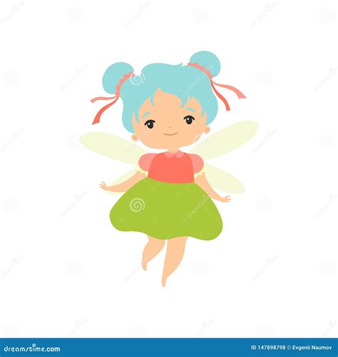 Little Forest Fairy Lovely Fairy Girl Cartoon Character With Light