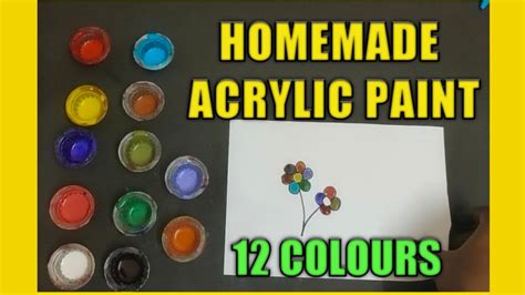How To Make Acrylic Paint At Homehomemade Paintdiy Acrylic Paint