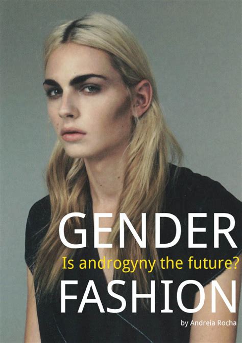 Fashion And Gender Is Androgyny The Future By Andreia Rocha Issuu