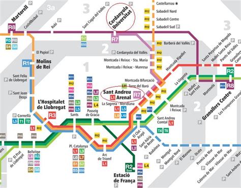 Barcelona Renfe Train Map