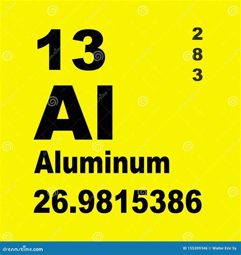 Periodic Table Of Elements Aluminum Stock Illustration Illustration