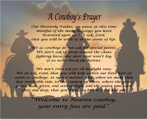 A Cowboys Prayer Poem Cowboy Prayer Quotes Pinterest Cowboys