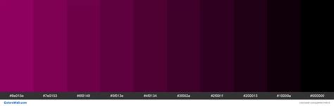 Shades Xkcd Color Red Violet 9e0168 Hex Hex Colors Dark Magenta