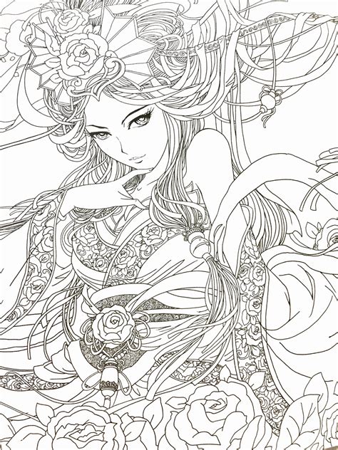 Anime Coloring Pages For Adults Free Coloring Pages