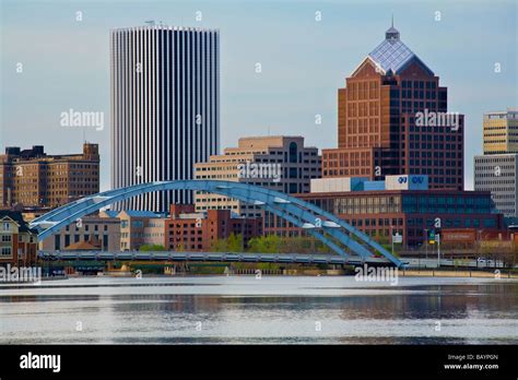 Genesee River And Skyline Of Rochester New York Stock Photo Alamy
