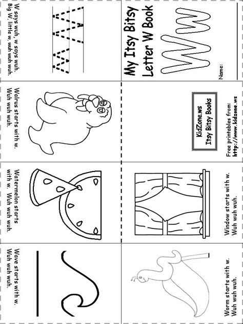 Itsy Bitsy Book Preschool Letters Letter Worksheets For Preschool