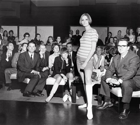 Sixties Mary Quant Attending A Fashion Show In Milan